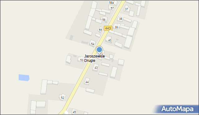 Jaroszewice Rychwalskie, Jaroszewice Rychwalskie, 42, mapa Jaroszewice Rychwalskie