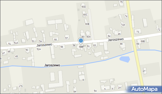 Jaroszewo, Jaroszewo, 58B, mapa Jaroszewo