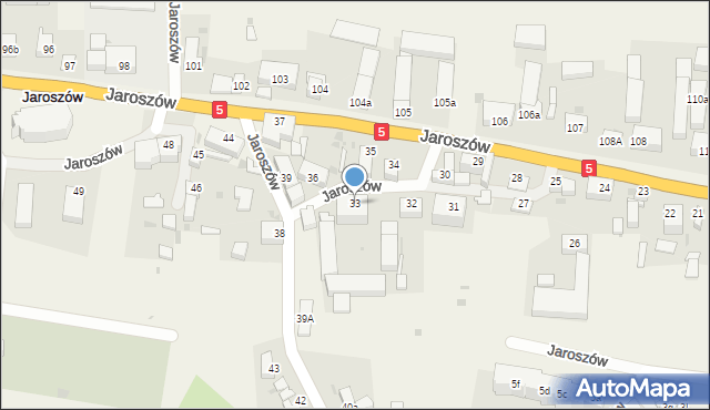 Jaroszów, Jaroszów, 33, mapa Jaroszów