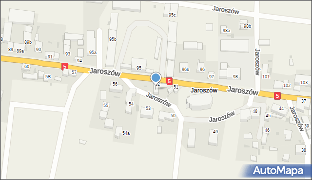 Jaroszów, Jaroszów, 52A, mapa Jaroszów