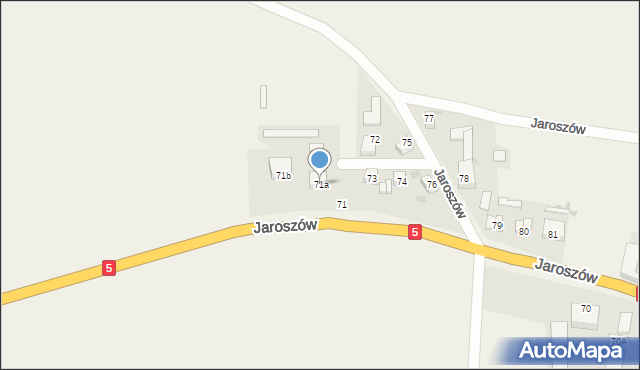 Jaroszów, Jaroszów, 71a, mapa Jaroszów