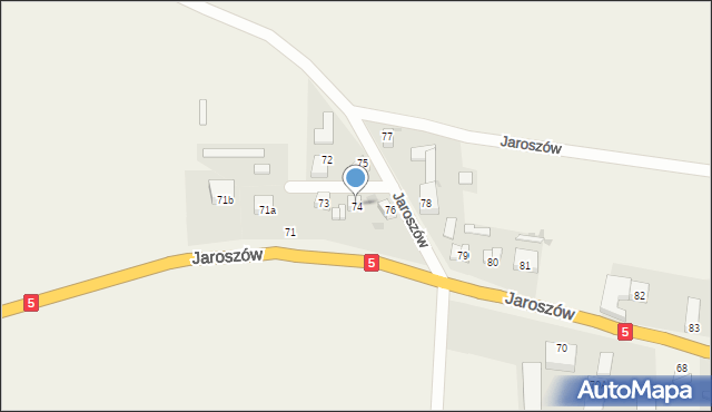 Jaroszów, Jaroszów, 74, mapa Jaroszów