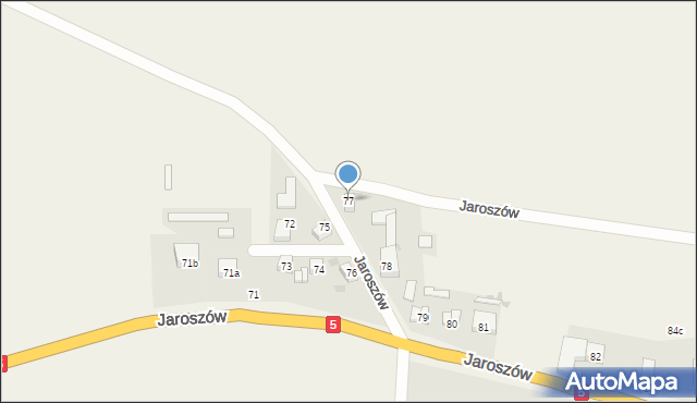 Jaroszów, Jaroszów, 77, mapa Jaroszów