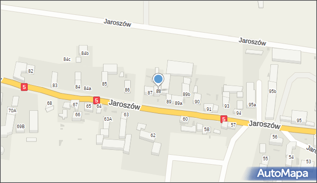 Jaroszów, Jaroszów, 88, mapa Jaroszów