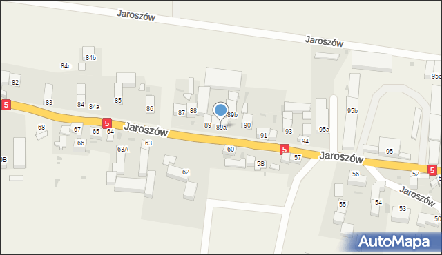 Jaroszów, Jaroszów, 89a, mapa Jaroszów