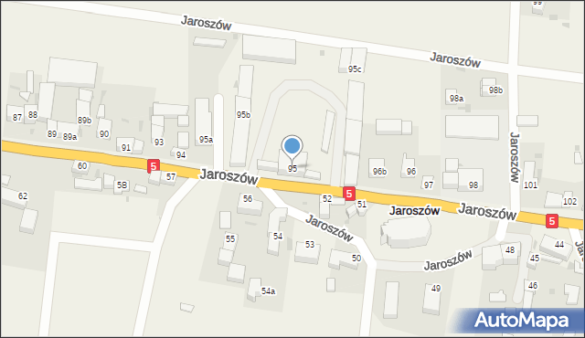 Jaroszów, Jaroszów, 95, mapa Jaroszów