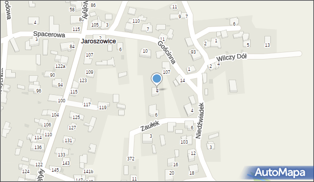 Jaroszowice, Jaroszowice, 107A, mapa Jaroszowice