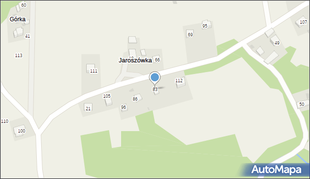 Jaroszówka, Jaroszówka, 83, mapa Jaroszówka