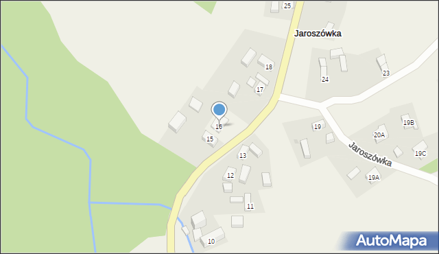 Jaroszówka, Jaroszówka, 16, mapa Jaroszówka