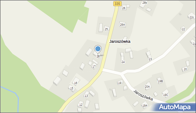 Jaroszówka, Jaroszówka, 18, mapa Jaroszówka