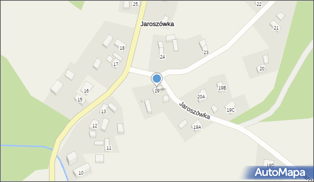 Jaroszówka, Jaroszówka, 19, mapa Jaroszówka