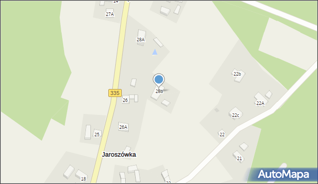 Jaroszówka, Jaroszówka, 28b, mapa Jaroszówka