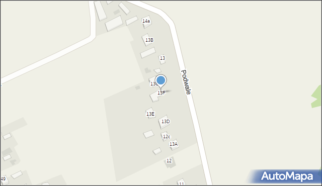 Jaroszyn, Jaroszyn, 13F, mapa Jaroszyn