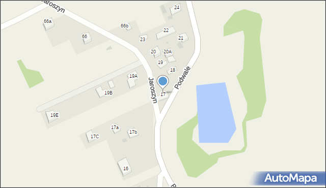 Jaroszyn, Jaroszyn, 17, mapa Jaroszyn