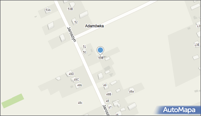 Jaroszyn, Jaroszyn, 50B, mapa Jaroszyn