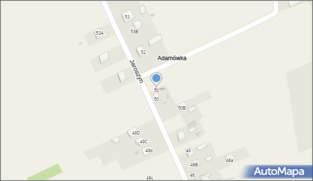 Jaroszyn, Jaroszyn, 51, mapa Jaroszyn