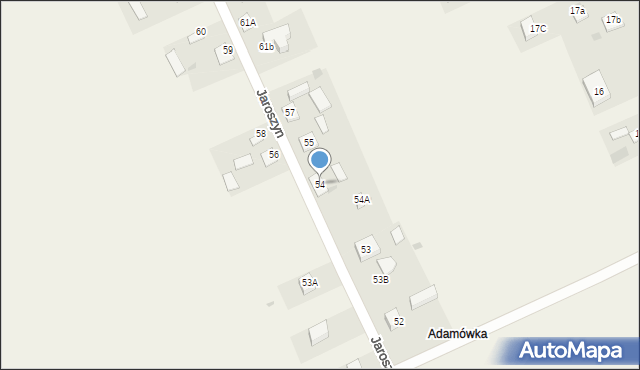 Jaroszyn, Jaroszyn, 54, mapa Jaroszyn