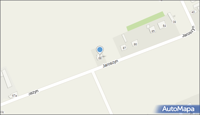 Jaroszyn, Jaroszyn, 68A, mapa Jaroszyn