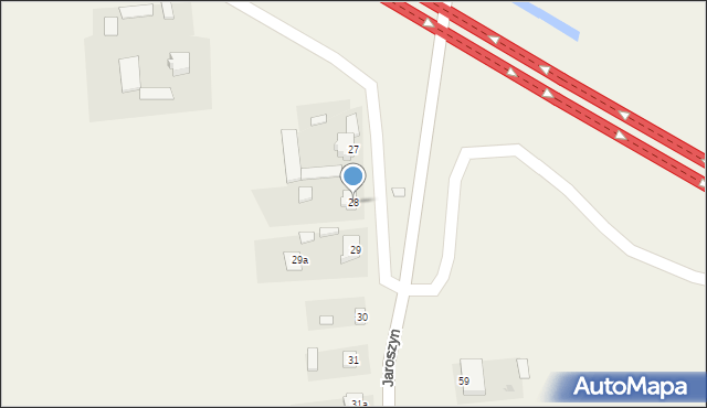 Jaroszyn, Jaroszyn, 28, mapa Jaroszyn