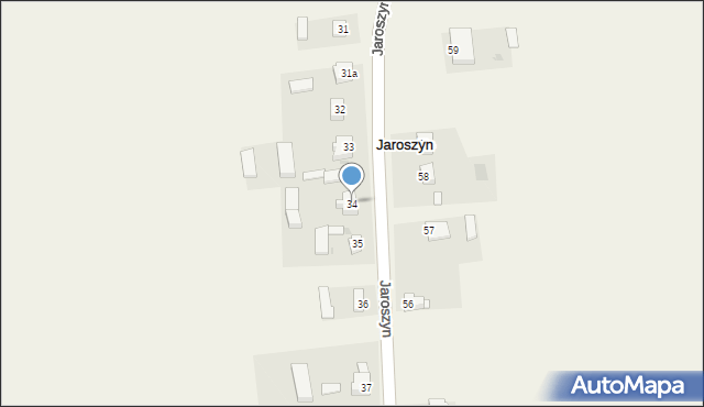 Jaroszyn, Jaroszyn, 34, mapa Jaroszyn