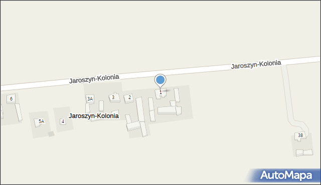 Jaroszyn-Kolonia, Jaroszyn-Kolonia, 1, mapa Jaroszyn-Kolonia