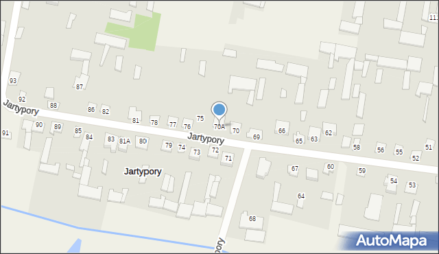 Jartypory, Jartypory, 70A, mapa Jartypory