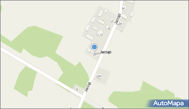 Jarząb, Jarząb, 10, mapa Jarząb