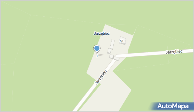 Jarzębiec, Jarzębiec, 1, mapa Jarzębiec