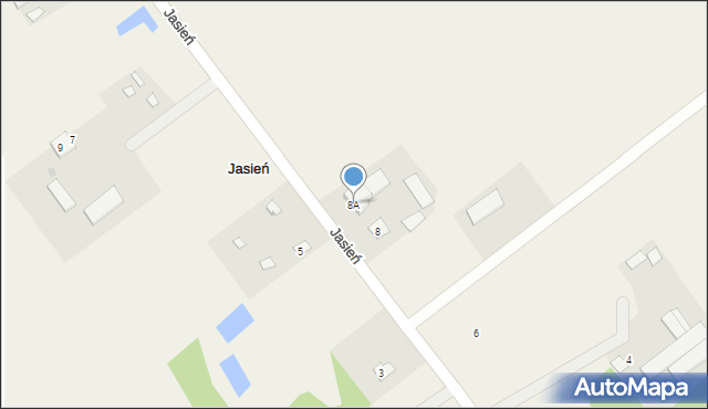 Jasień, Jasień, 8A, mapa Jasień