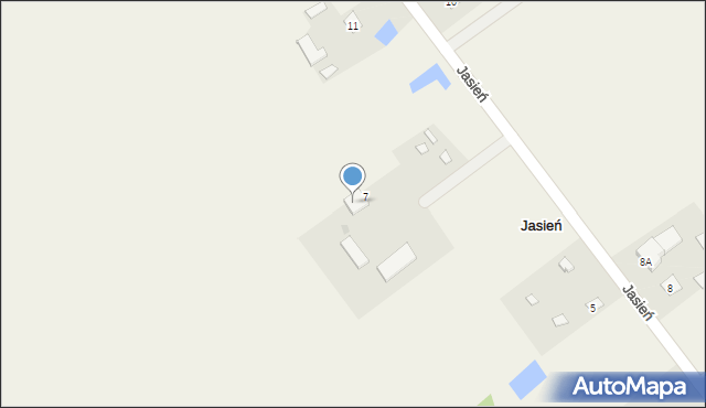 Jasień, Jasień, 9, mapa Jasień