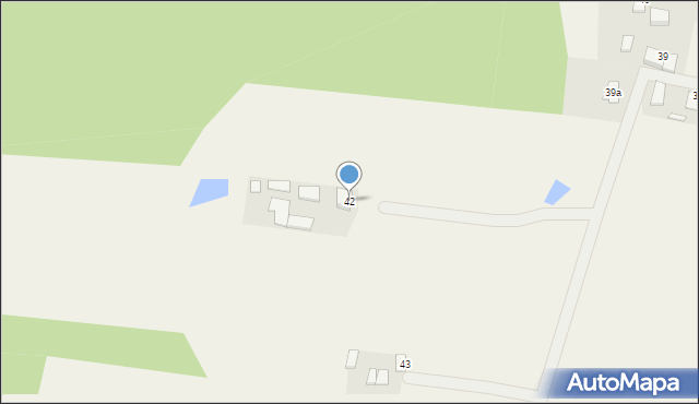 Jasień, Jasień, 42, mapa Jasień
