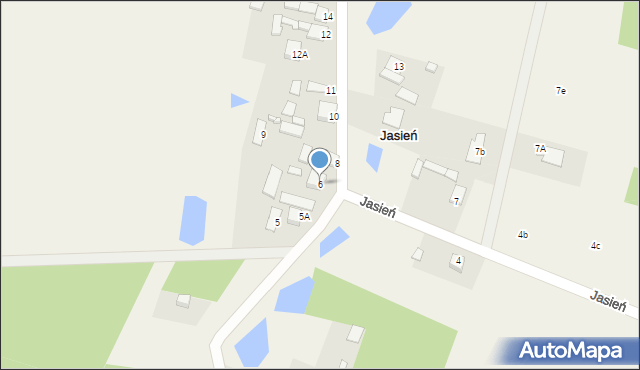 Jasień, Jasień, 6, mapa Jasień