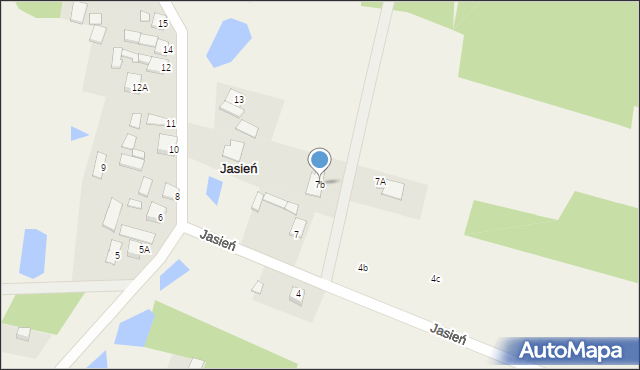 Jasień, Jasień, 7b, mapa Jasień