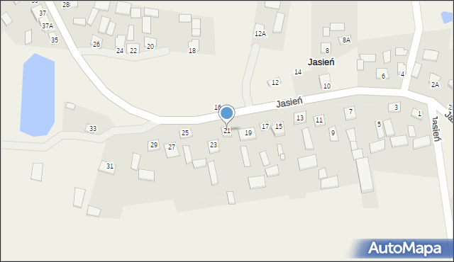 Jasień, Jasień, 21, mapa Jasień