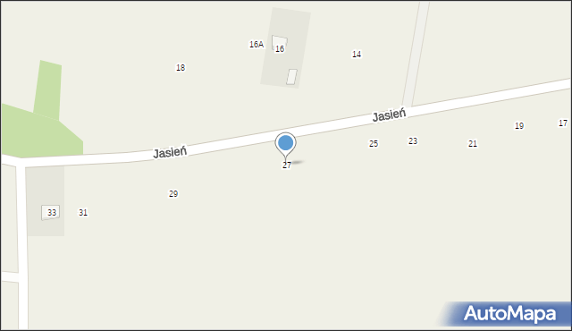 Jasień, Jasień, 27, mapa Jasień