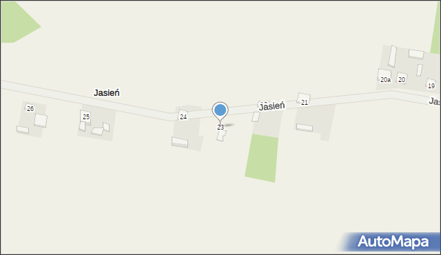 Jasień, Jasień, 23, mapa Jasień