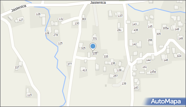 Jasienica, Jasienica, 135, mapa Jasienica