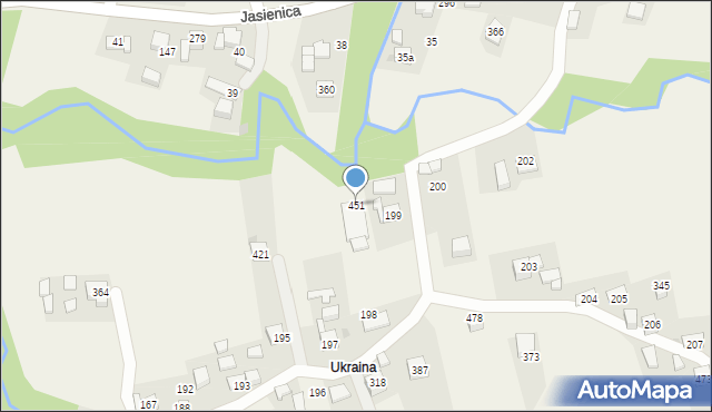Jasienica, Jasienica, 451, mapa Jasienica