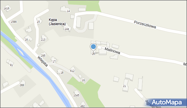 Jasienica, Jasienica, 20, mapa Jasienica