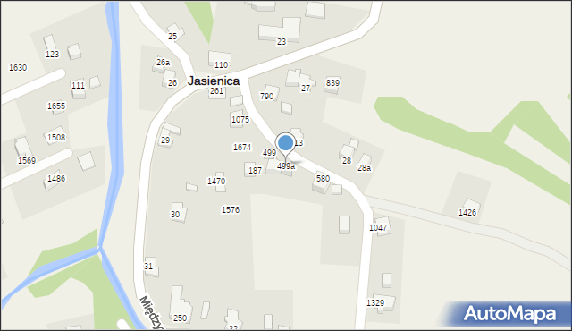 Jasienica, Jasienica, 499a, mapa Jasienica