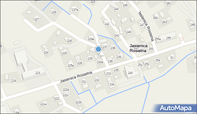 Jasienica Rosielna, Jasienica Rosielna, 229, mapa Jasienica Rosielna