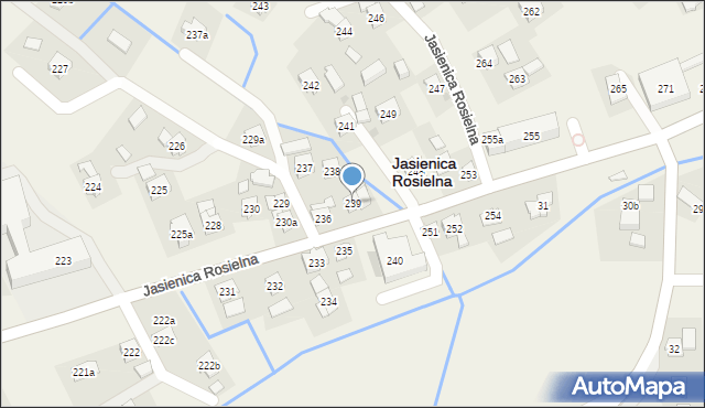 Jasienica Rosielna, Jasienica Rosielna, 239, mapa Jasienica Rosielna