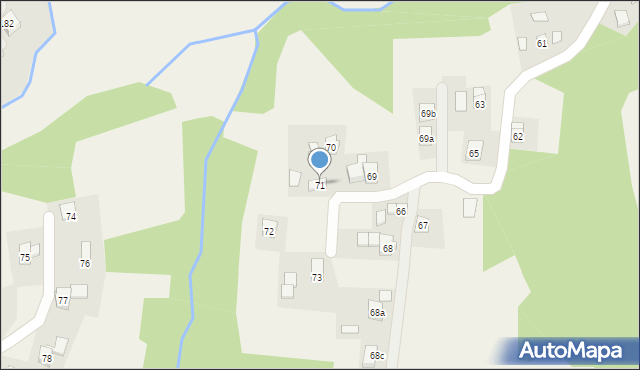 Jasienica Rosielna, Jasienica Rosielna, 71, mapa Jasienica Rosielna