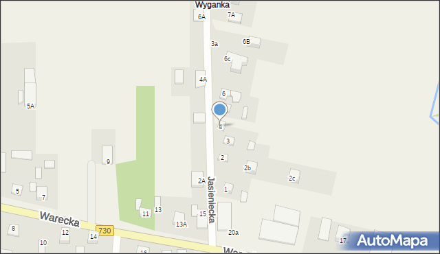 Jasieniec, Jasieniecka, 4, mapa Jasieniec