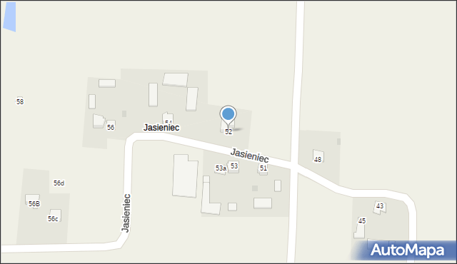 Jasieniec, Jasieniec, 52, mapa Jasieniec