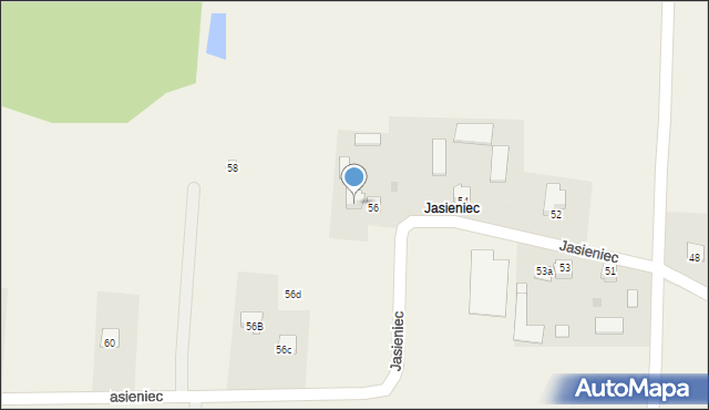 Jasieniec, Jasieniec, 56A, mapa Jasieniec