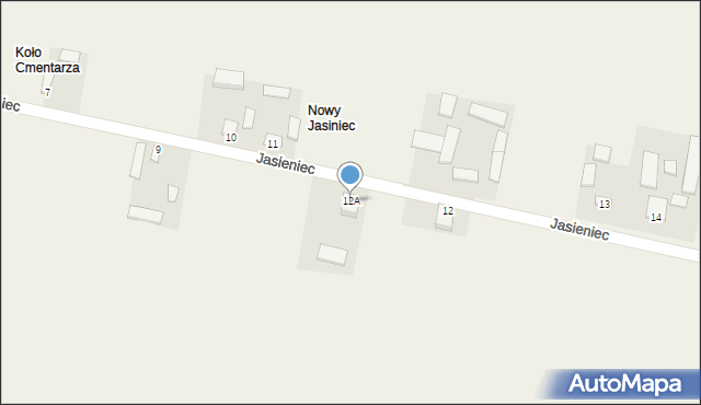 Jasieniec, Jasieniec, 12A, mapa Jasieniec