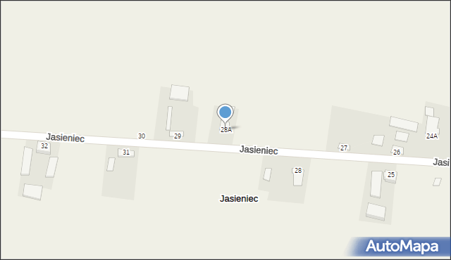 Jasieniec, Jasieniec, 28A, mapa Jasieniec