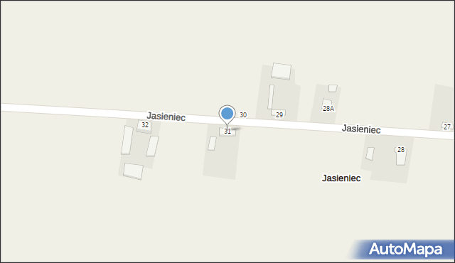 Jasieniec, Jasieniec, 31, mapa Jasieniec