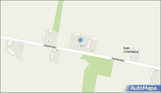 Jasieniec, Jasieniec, 5, mapa Jasieniec